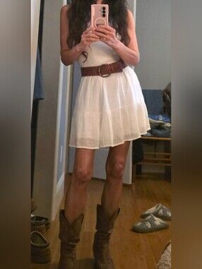 Trixxi White Halter Mini Dress